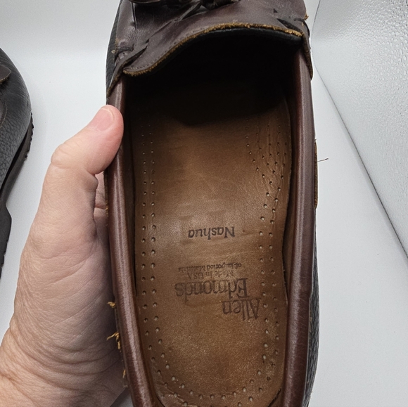 Allen Edmonds NASHUA Black Brown Tasseled Leather Loafers. Mens 9